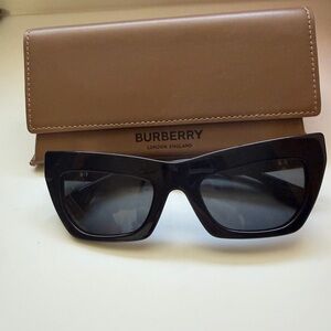 Burberry Black Oversized Cat-Eye Sunglasses